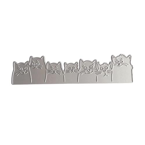 Stanzschablonen aus Karbonstahl, Motiv: Katzen, dekorative Prägepapier-Stanzform für Kartenherstellung, Scrapbooking, Lesezeichen von Xuanxi