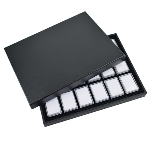 Xuanxi Aufbewahrungsbox für Schmuck und Edelsteine, 18 Fächer, Organizer für Diamanten, Perlen und Sammlerstücke, mit Schaumstoffpolsterung, Diamant-Vitrine von Xuanxi