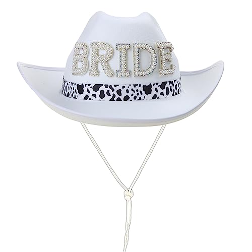 Xuanxi Cowboyhut für die Braut, Cowgirl-Hut, Junggesellinnenabschied, Requisiten, Junggesellinnenabschied, Hut für Brautparty Xuanxi Cowboyhut für die Braut, Cowgirl-Hut, Junggesellinnenabschied, Requisiten, Junggesellinnenabschied, Hut für Brautparty von Xuanxi
