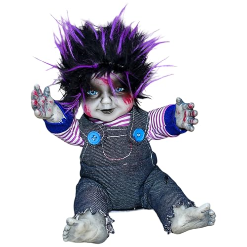 Xuanxi Gruselige Puppenfigur mit beleuchtetem Gesicht und erschreckendem Soundeffekt Gruselige Sitzpuppe Xuanxi Gruselige Puppenfigur mit beleuchtetem Gesicht und erschreckendem Soundeffekt Gruselige Sitzpuppe von Xuanxi