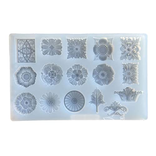 Xuanxi Silikonform, 3D-Mini-Blumen-Dekoration, Silikonform, Epoxidharz, Schmuck, Gips, Harzguss, Anhängerform, geeignet für Bastelarbeiten von Xuanxi