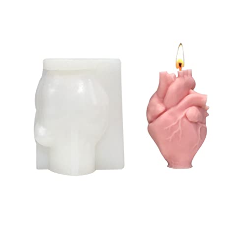 Xuanxi Silikonform, dreidimensionale Herz-Dekorationsform für Kerzen, Epoxidharz, handgefertigte Kerzen, Aroma, Wachs, Seife, Formen für Dekorationen von Xuanxi