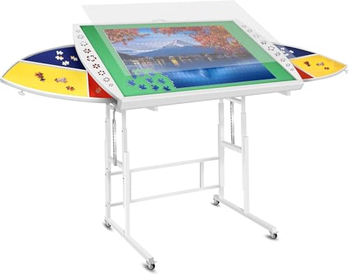 Xubialo Puzzletisch mit Abdeckung,tragbarer Puzzletisch für Erwachsen,1500 Teile Jigsaw Puzzletisch,Puzzle-Staffelei, Kipptisch mit Höhenverstellung,Puzzle-Zubehör für Spielzimmer-Möbel Xubialo Puzzletisch mit Abdeckung,tragbarer Puzzletisch für Erwachsen,1500 Teile Jigsaw Puzzletisch,Puzzle-Staffelei, Kipptisch mit Höhenverstellung,Puzzle-Zubehör für Spielzimmer-Möbel von Xubialo