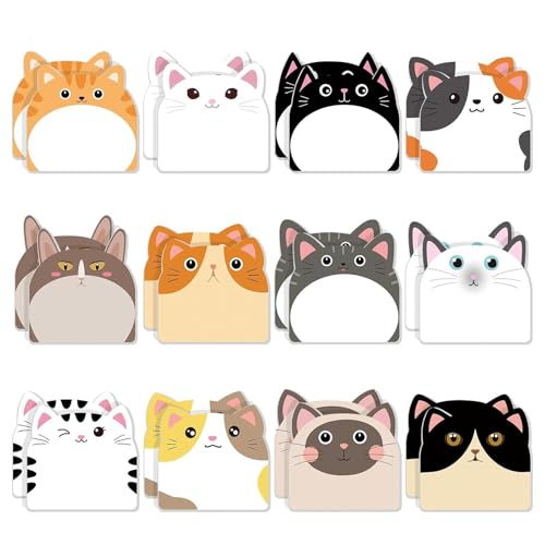 24 Pack Katzen Haftnotizen, Kleine Haftnotizen Kinder, Haftnotizen Klebezettel, Kawaii Schulsachen, 720 Blatt, Cartoon Tier Haftnotiz, für Schulnotizen, Büronotizen 24 Pack Katzen Haftnotizen, Kleine Haftnotizen Kinder, Haftnotizen Klebezettel, Kawaii Schulsachen, 720 Blatt, Cartoon Tier Haftnotiz, für Schulnotizen, Büronotizen von Xuigort