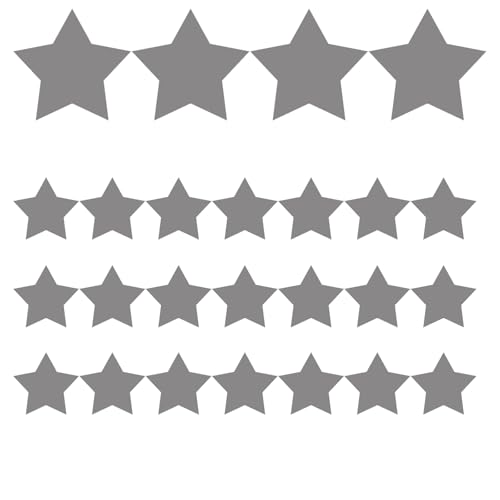 25 Stück Aufbügler Set, Sterne Reflektoren Sticker zum Aufbügeln für Kleidung, Bügelbilder Stern Patches zum Aufbügeln, für Textilien, Bügelflicken Patches für Kleidung Kleid Hosen Jeans Hüte Taschen von Xuigort