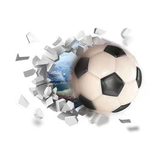 3D Wandtattoo Fußball für Kinderzimmer, Durchbruch Wandaufkleber, Bunte FussballWandbild, Wandtattoo Junge Teenager, Fußball Poster Deko, Videospiel Wandstikcer für Schlafzimmer Deko, 60 x 60 cm 3D Wandtattoo Fußball für Kinderzimmer, Durchbruch Wandaufkleber, Bunte FussballWandbild, Wandtattoo Junge Teenager, Fußball Poster Deko, Videospiel Wandstikcer für Schlafzimmer Deko, 60 x 60 cm von Xuigort