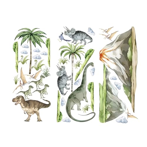 Dinosaurier Groß Wandaufkleber Kinder Dino, Wandtattoo Dino Wandtattoo Dinosaurier Set Wandsticker Tiere Kinderzimmer Jungen Wandaufkleber Pflanzen, für Jungen Babyzimmer Kinderzimmer Spielzimmer Dinosaurier Groß Wandaufkleber Kinder Dino, Wandtattoo Dino Wandtattoo Dinosaurier Set Wandsticker Tiere Kinderzimmer Jungen Wandaufkleber Pflanzen, für Jungen Babyzimmer Kinderzimmer Spielzimmer von Xuigort