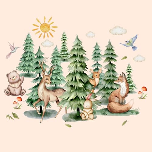 Wandtattoo Waldtiere Kinderzimmer Wandaufkleber, Bär Fuchs Hase Reh Groß Kiefer Wandaufkleber, Kinderzimmer Babyzimmer Wohnzimmer Schlafzimmer Wanddeko Wandtattoo Waldtiere Kinderzimmer Wandaufkleber, Bär Fuchs Hase Reh Groß Kiefer Wandaufkleber, Kinderzimmer Babyzimmer Wohnzimmer Schlafzimmer Wanddeko von Xuigort