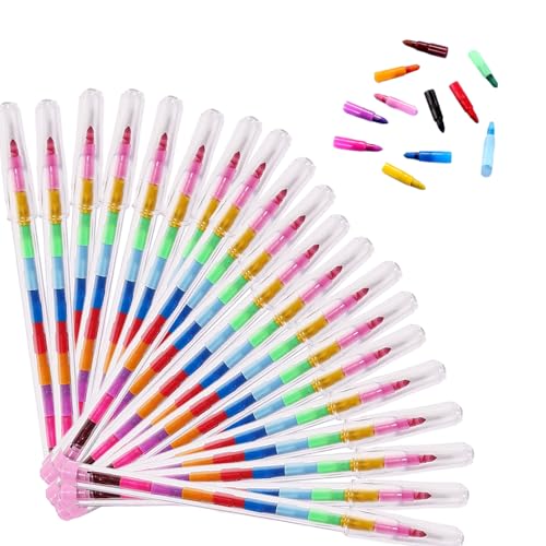 Xuigort 20 Stück Wachsmalstifte Buntstifte Kinder, Adventskalender Stifte Farben Baustein Buntstifte 11 Farben Regenbogen Stift, für kinder Malerei Büro Schulbedarf Xuigort 20 Stück Wachsmalstifte Buntstifte Kinder, Adventskalender Stifte Farben Baustein Buntstifte 11 Farben Regenbogen Stift, für kinder Malerei Büro Schulbedarf von Xuigort