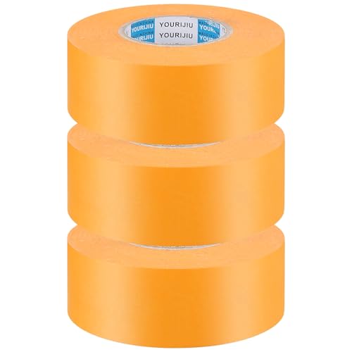 Xujinsongg 3 Rollen Malerkrepp Kreppband, Kreppklebeband, Abklebeband Malerband, Maler Klebeband für Goldband 30 mm x 50 m, Masking Tape aus Washi Tape, Abdeckband zum Lackieren Streichen Zubehör Xujinsongg 3 Rollen Malerkrepp Kreppband, Kreppklebeband, Abklebeband Malerband, Maler Klebeband für Goldband 30 mm x 50 m, Masking Tape aus Washi Tape, Abdeckband zum Lackieren Streichen Zubehör von Xujinsongg