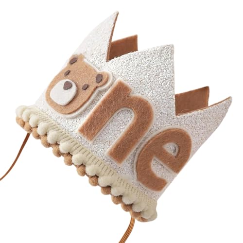 Xujuika Partyhut für den ersten Geburtstag,Geburtstagsparty Bärenkrone - Bären-Mütze mit glitzernder Krone für Kleinkinder zum ersten Geburtstag - -Ornament, Fotokabinen-Requisiten für Mädchen Xujuika Partyhut für den ersten Geburtstag,Geburtstagsparty Bärenkrone - Bären-Mütze mit glitzernder Krone für Kleinkinder zum ersten Geburtstag - -Ornament, Fotokabinen-Requisiten für Mädchen von Xujuika