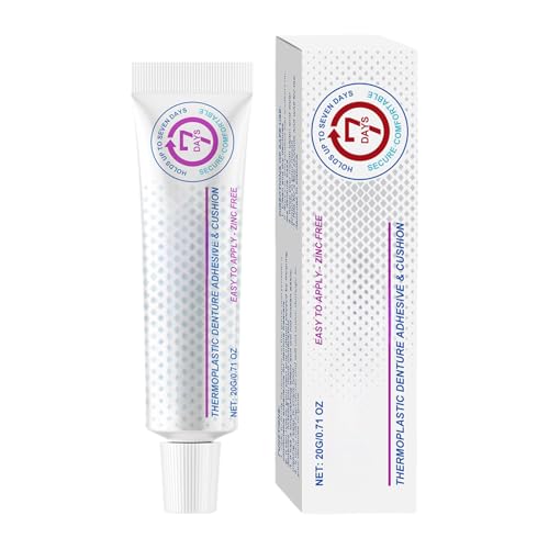 Xujuika Zahnprothesenhaftcreme,Zahnprothesen Fixativ - Reparatur Stabilisator Dichtung Für Tägliche Anwendung 20g Für Erwachsene Träger Voll- Und Teilprothesen von Xujuika