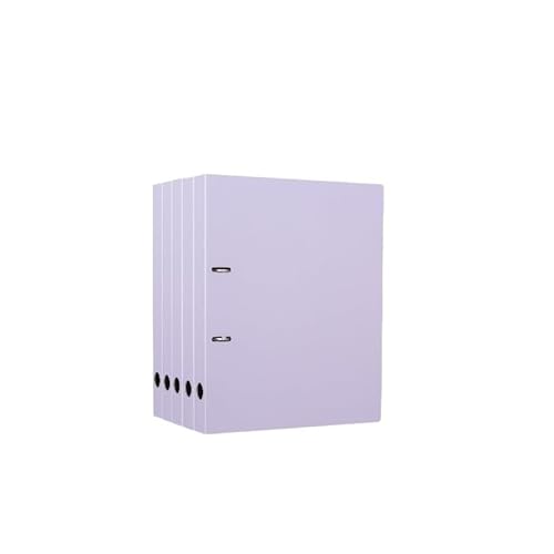 Dokumentenmappe Fächermappe 5 Stück A4 Perforierte Ordner PP Zwei-Loch Loseblatt-Ordner Informationsdatei-Organizer for Schule, Büro Schule Document Organizer(Purple) von Xumh2024-3
