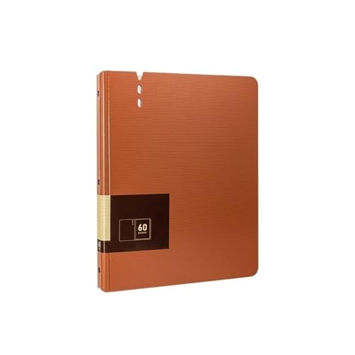 Dokumentenmappe Fächermappe 60 Seiten A4-Dateiordner mit transparenten Einsätzen, verdickter Datendatei-Aufbewahrungsbuch-Bürobedarf Schule Document Organizer(Orange) von Xumh2024-3