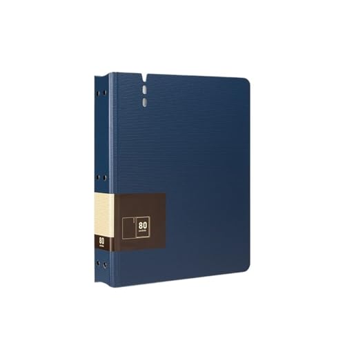 Dokumentenmappe Fächermappe 80 Seiten A4-Dateiordner mit transparenten Einsätzen, verdickter Datendatei-Aufbewahrungsbuch-Bürobedarf Schule Document Organizer(Blue) von Xumh2024-3
