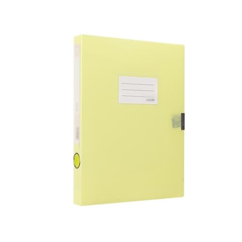 Dokumentenmappe Fächermappe A4-Datei-Archivbox, 35 mm, große Kapazität, Vertragsordner, Bürobedarf, Datenspeicherbox Schule Document Organizer(Yellow) von Xumh2024-3