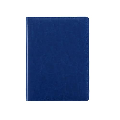 Dokumentenmappe Fächermappe A5 Multifunktionale Business-Vertragsmappe aus Leder mit Stifteinsatz, Besprechungsblock, Bürobedarf Schule Document Organizer(Blue) von Xumh2024-3