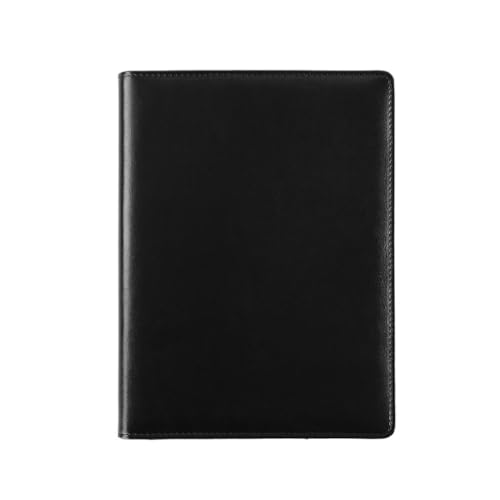 Dokumentenmappe Fächermappe A5 Multifunktionale Business-Vertragsmappe aus Leder mit Stifteinsatz, Besprechungsblock, Bürobedarf Schule Document Organizer(Schwarz) von Xumh2024-3