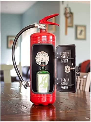 Xummy Feuerlöscher Mini Bar – Neuheit OPCYCLED Feuerlöscher, Mini Bar recycelt, Core Cave für Whisky, Miniatur-Minibar von Xummy