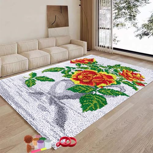 XungMen 130 x 150 cm Knüpfteppich Zum Selber Knüpfen - Knüpfset für Kinder Erwachsene Großer Teppich Knüpfen Set Erwachsene - Kreuzstich Set DIY Handwerk Geschenke XungMen 130 x 150 cm Knüpfteppich Zum Selber Knüpfen - Knüpfset für Kinder Erwachsene Großer Teppich Knüpfen Set Erwachsene - Kreuzstich Set DIY Handwerk Geschenke von XungMen