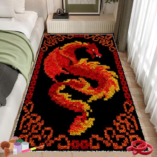 XungMen 140 x 160 cm Knüpfteppich Zum Selber Knüpfen - Großer Teppich Knüpfen Set Erwachsene - Knüpf-Sets Latch Hook Kit für Kinder - Teppich Machen Handwerk Home XungMen 140 x 160 cm Knüpfteppich Zum Selber Knüpfen - Großer Teppich Knüpfen Set Erwachsene - Knüpf-Sets Latch Hook Kit für Kinder - Teppich Machen Handwerk Home von XungMen