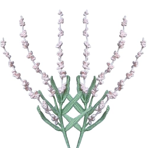 Xuoxeji Lilafarbene Lavendel-Häkelblumen, handgefertigte Lavendel-Häkelblumen, fertige Lavendel-Party-Dekorationen, künstlicher Lavendel, Häkelgeschenke für Frauen, Vasendekoration, Basteln (weiß), 2 Xuoxeji Lilafarbene Lavendel-Häkelblumen, handgefertigte Lavendel-Häkelblumen, fertige Lavendel-Party-Dekorationen, künstlicher Lavendel, Häkelgeschenke für Frauen, Vasendekoration, Basteln (weiß), 2 von Xuoxeji