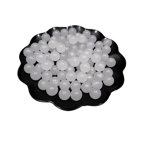 Xuro 1–1000 Stück PP-Kunststoffkugeln, Durchmesser 2 mm, 3 mm, 3,175 mm, 7 mm, 9,525 mm–50 mm, weiße Vollperle, Kunststoff, Polypropylen, schwimmende Kunststoffperle(100Pcs,11.112mm) von Xuro