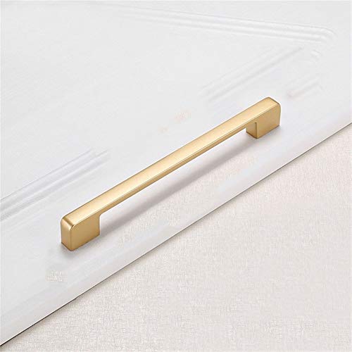 96 Kleiderschrank Zieht Griffe, European Style Mattgoldkabinett Griffe, Massivaluminiumlegierung Küchenschrank Pulls, Schubladengriffe, Möbelgriff, Hardware (Color : Handle 818C 192G) von Xuulan