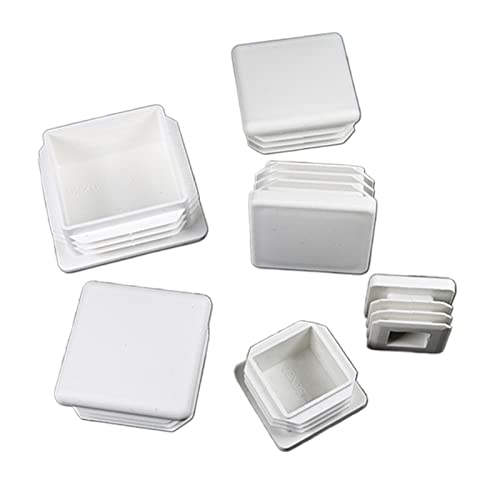 Xuulan 10 Stück Kunststoff Quadratische Tischfüße Kappe Rohrschläuche Einsatzstopfen Anti-Rutsch-Stuhl Möbelbein Blindabdeckung Endabdeckung Wohnkultur (Color : 40x40mm 10pcs) von Xuulan