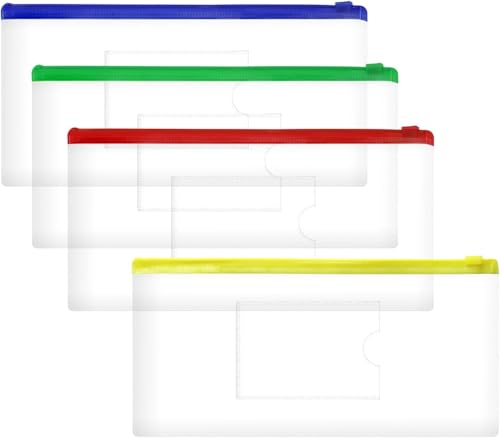 Transparente Kunststoff-Umschläge mit Taschen, PVC-Federmäppchen, Beutel mit Reißverschluss, Aufbewahrungstaschen für Dokumente, Bargeld, Puzzles, Reisen, Organisation, Kunst, Handwerk, Schule von Xuxuejing