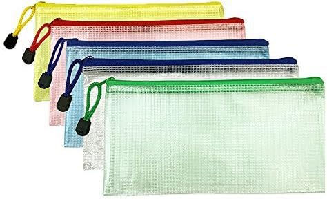 Xuxuejing Kleine Kunststoff-Dokumententasche mit Reißverschluss, transparent, mit Reißverschluss für Quittungen, Schecks, Bleistift, Mini-Werkzeug, 15 Stück Xuxuejing Kleine Kunststoff-Dokumententasche mit Reißverschluss, transparent, mit Reißverschluss für Quittungen, Schecks, Bleistift, Mini-Werkzeug, 15 Stück von Xuxuejing