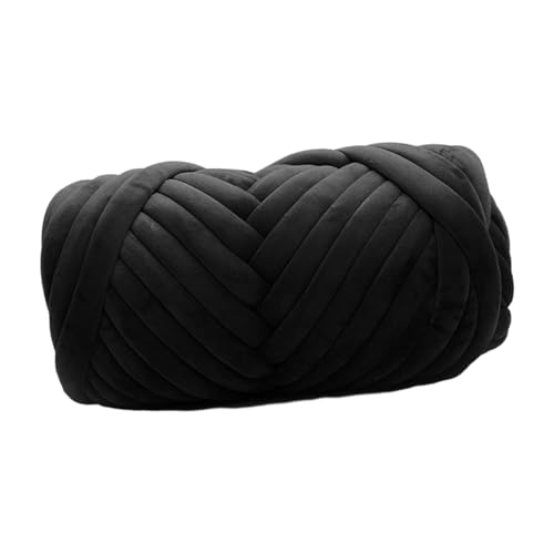 Armstrickgarn, grobes Garn, waschbar, für Handstricken, Armstricken, Überwurfteppiche (40 m) (schwarz) von Xuyuehengqdd