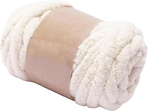Dickes, dickes Garn, schweres Garn, zum Stricken und Häkeln (250 g) (weiß) von Xuyuehengqdd