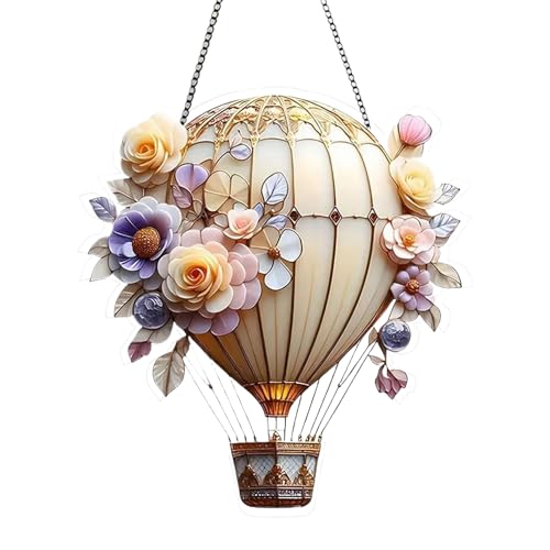 Xvilmaun Heißluftballon Dekoration | Bunter Heißluftballon Rasendekoration - Acryl Charmante Rasen Deko Artikel Dekorative Bunte Heimdekoration Für Garten Hof von Xvilmaun