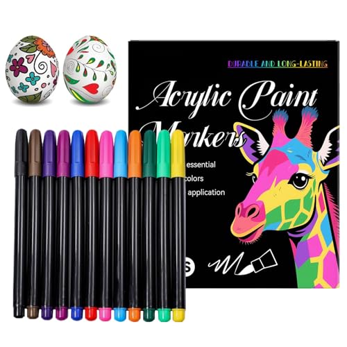 Xvilmaun Paint Markers - Marker Für Notizen Und Kreatives Gestalten | 12 Farben Künstlerbedarf Für Leinwand Holz Stein Scrapbooking Zeichnen Kinder Erwachsene Xvilmaun Paint Markers - Marker Für Notizen Und Kreatives Gestalten | 12 Farben Künstlerbedarf Für Leinwand Holz Stein Scrapbooking Zeichnen Kinder Erwachsene von Xvilmaun