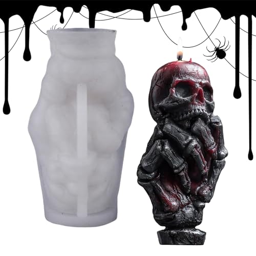 Xvilmaun Schädel Kerzenform | 3D Schädel Wachskerzen Gießform,Halloween Deko Partyzubehör Für Erwachsene Frauen Männer Kinder Familie Freunde Teens Xvilmaun Schädel Kerzenform | 3D Schädel Wachskerzen Gießform,Halloween Deko Partyzubehör Für Erwachsene Frauen Männer Kinder Familie Freunde Teens von Xvilmaun