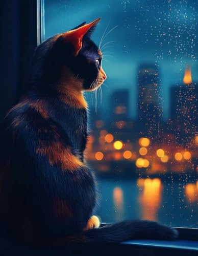 XvvwEndlessx 11CT Gestempelte Kreuzstich-Sets Kreuzstich-Kit Starter Katze Im Mondlicht Der Stadt 3 Sticken Set Erwachsene AnfäNger 40×50Cm XvvwEndlessx 11CT Gestempelte Kreuzstich-Sets Kreuzstich-Kit Starter Katze Im Mondlicht Der Stadt 3 Sticken Set Erwachsene AnfäNger 40×50Cm von XvvwEndlessx