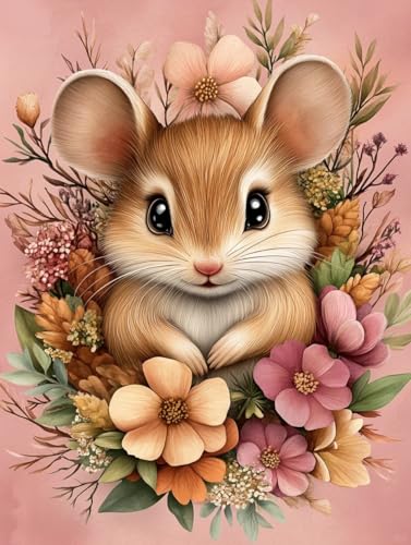 XvvwEndlessx 11CT Gestempelte Kreuzstich-Sets Kreuzstich-Kit Starter Maus Mit Blumen 1 Sticken Set Erwachsene AnfäNger 40×50Cm XvvwEndlessx 11CT Gestempelte Kreuzstich-Sets Kreuzstich-Kit Starter Maus Mit Blumen 1 Sticken Set Erwachsene AnfäNger 40×50Cm von XvvwEndlessx