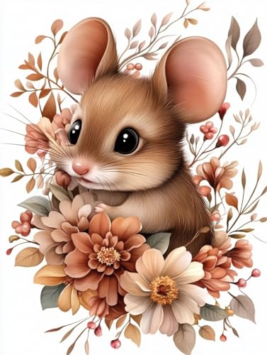 XvvwEndlessx 11CT Gestempelte Kreuzstich-Sets Kreuzstich-Kit Starter Maus Mit Blumen 3 Sticken Set Erwachsene AnfäNger 40×50Cm XvvwEndlessx 11CT Gestempelte Kreuzstich-Sets Kreuzstich-Kit Starter Maus Mit Blumen 3 Sticken Set Erwachsene AnfäNger 40×50Cm von XvvwEndlessx