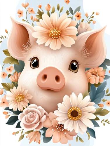 XvvwEndlessx 11CT Gestempelte Kreuzstich-Sets Kreuzstich-Kit Starter Schwein Mit Blumen 1 Sticken Set Erwachsene AnfäNger 40×50Cm XvvwEndlessx 11CT Gestempelte Kreuzstich-Sets Kreuzstich-Kit Starter Schwein Mit Blumen 1 Sticken Set Erwachsene AnfäNger 40×50Cm von XvvwEndlessx