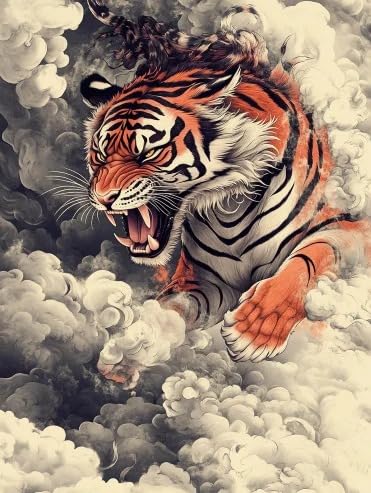 XvvwEndlessx 11CT Gestempelte Kreuzstich-Sets Kreuzstich-Kit Starter Tiger Tanzt In Den Wolken 2 Sticken Set Erwachsene AnfäNger 40×50Cm XvvwEndlessx 11CT Gestempelte Kreuzstich-Sets Kreuzstich-Kit Starter Tiger Tanzt In Den Wolken 2 Sticken Set Erwachsene AnfäNger 40×50Cm von XvvwEndlessx