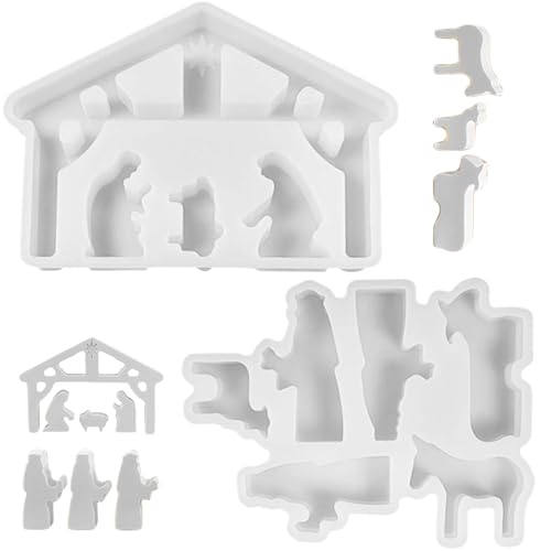 2 PCs/Set Weihnachten Silikonformen hitzebeständige Krippe Set Silikonformen Nicht-Stick von Xweptuy