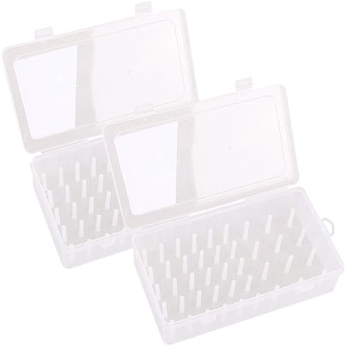 2 PCs Stickerei-Gewinde-Organizer 42 Spulentransparent-Nähfadenspeicherbox 9.3x5.4x2.6 in Flip-up leer tragbarer PP HO 2 PCs Stickerei-Gewinde-Organizer 42 Spulentransparent-Nähfadenspeicherbox 9.3x5.4x2.6 in Flip-up leer tragbarer PP HO von Xweptuy
