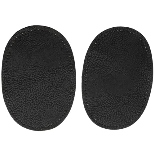 Ellbogenflecken, 2pcs Oval Schwarzes Nähen auf Flecken, 5, 5 x 3, Kunstlederknieflecken für Hosen, DIY -freundliche waschbare Reparaturflecken für Kleidung, Jeans, Jacken, Tops von Xweptuy