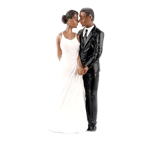 Hochzeitstorte Toper Harz Afroamerikanische Paar Figur Kernstück Dekorationen für Hochzeitstag Hochzeitstorte Toper Harz Afroamerikanische Paar Figur Kernstück Dekorationen für Hochzeitstag von Xweptuy