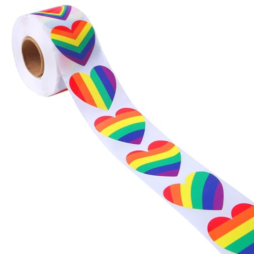 Regenbogenaufkleber rollen herzförmige Schwule Pride Sticker für Party-Dekoration LGBT-Gruppenaktivitäten 2.5 cm Regenbogenaufkleber rollen herzförmige Schwule Pride Sticker für Party-Dekoration LGBT-Gruppenaktivitäten 2.5 cm von Xweptuy