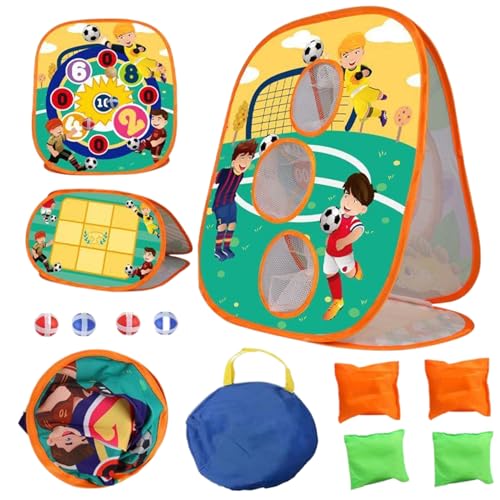 Xweptuy Bean -Taschen -Spielspiel für Kinder 3 in 1 tragbare Faltbare Kinder Cornhole -Spiel Set Educational & Lernen Sandsack -Wurfübungen für von Xweptuy