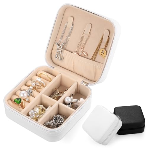 2 STK Reise Schmuckkästchen Klein, Schmuckschatulle, Schmuckaufbewahrung Reise, Schmuckkasten Mädchen Damen Kleine Schmuckbox für Ohrringe Halsketten Ringe Schmuck Aufbewahrung(10,5 x 10,5 x 5,5 cm) 2 STK Reise Schmuckkästchen Klein, Schmuckschatulle, Schmuckaufbewahrung Reise, Schmuckkasten Mädchen Damen Kleine Schmuckbox für Ohrringe Halsketten Ringe Schmuck Aufbewahrung(10,5 x 10,5 x 5,5 cm) von XxinXrong