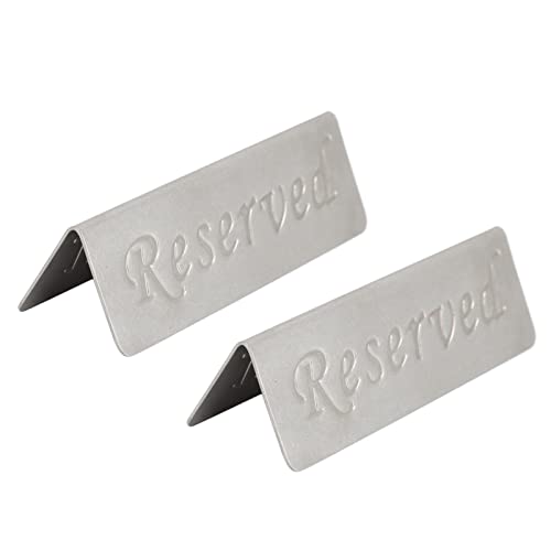Edelstahl reserviertes Zeichen | Doppelseitiges Metalltischschild für Restaurants/Bars/Cafés | Wiederverwendbares reserviertes Schild für den Gebrauch von Innen- und von Xyntor