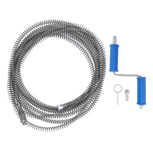 Schlange abtropfen 16mm | Elektrobohrer Stromreiniger für Toilette/Waschbecken/Badewanne | Experte Klempnerschlange für Heimküchenbadezimmer (5m / 16.4ft) von Xyntor